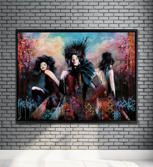 Trinity by Troika - Hand Embellished Box Canvas wall setting