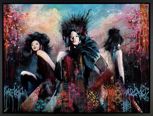 Trinity by Troika - Framed Hand Embellished Box Canvas